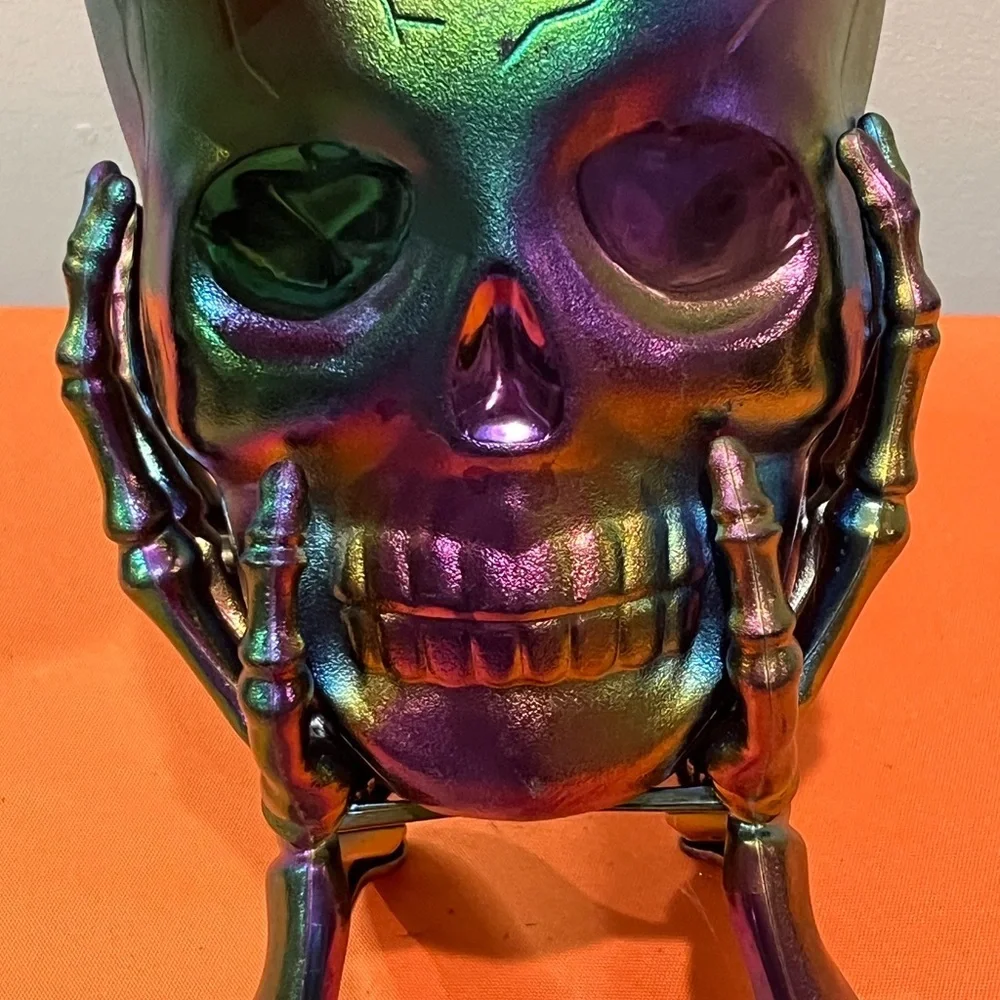 6/$25 Iridescent Skull Candy bowl - Picture 1 of 10